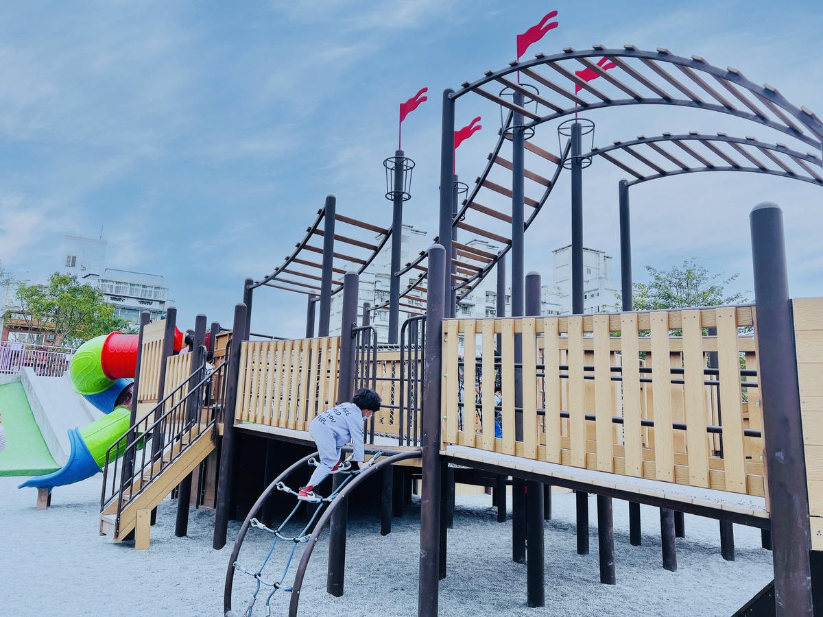 ★宜蘭親子景點推薦★宜蘭最新特色遊戲場『薛長興樂活館』，雨遮