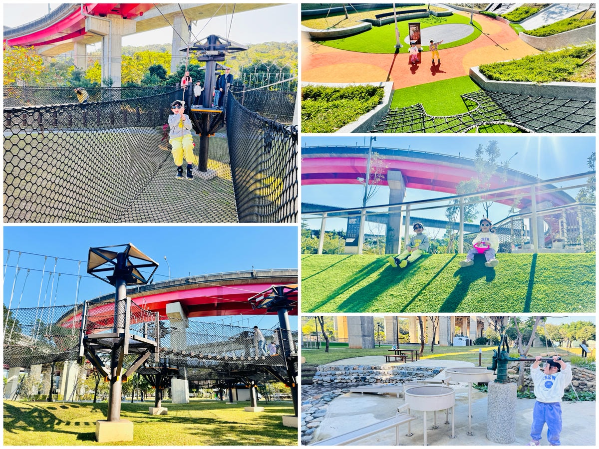 ★桃園親子景點推薦★桃園最新特色遊戲場『平鎮運動公園』,全新