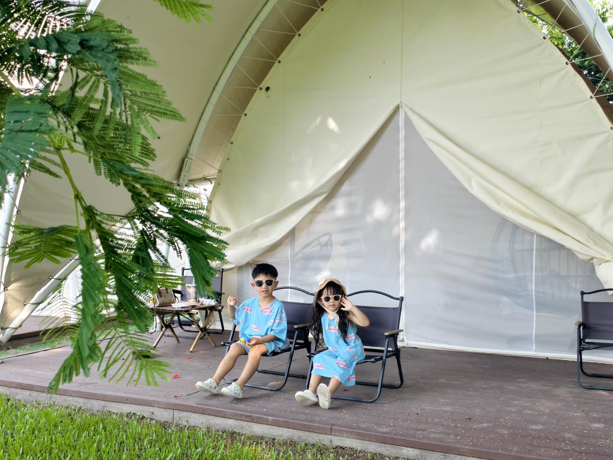 ★彰化親子露營推薦★哈比雪兒豪華懶人露營，一泊二食