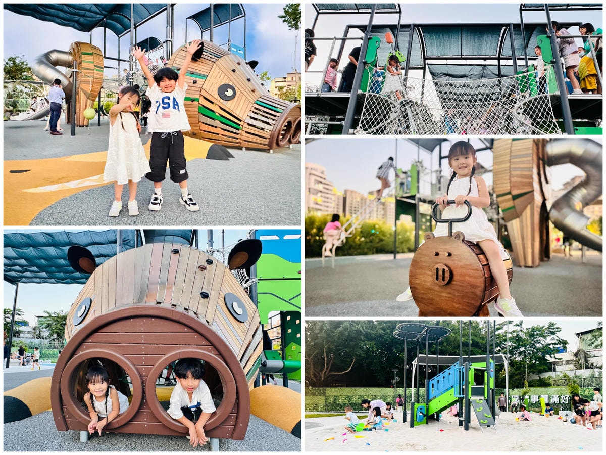 ★台中親子景點推薦★台中最新特色遊戲場『豬事圓滿公園』,全台