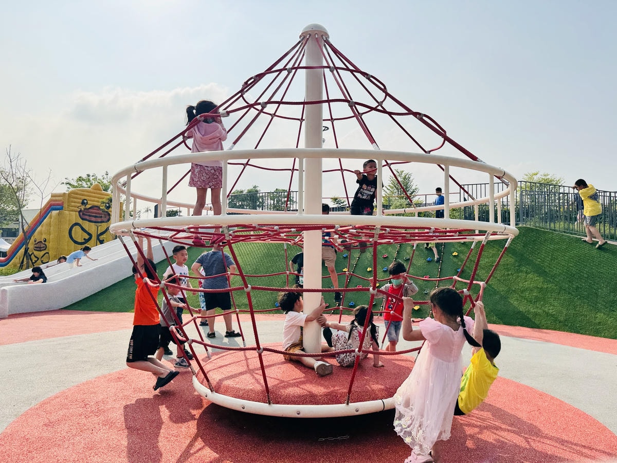 ★彰化親子景點推薦★『田尾怡心園』特色遊戲場萌度爆表，磨石子